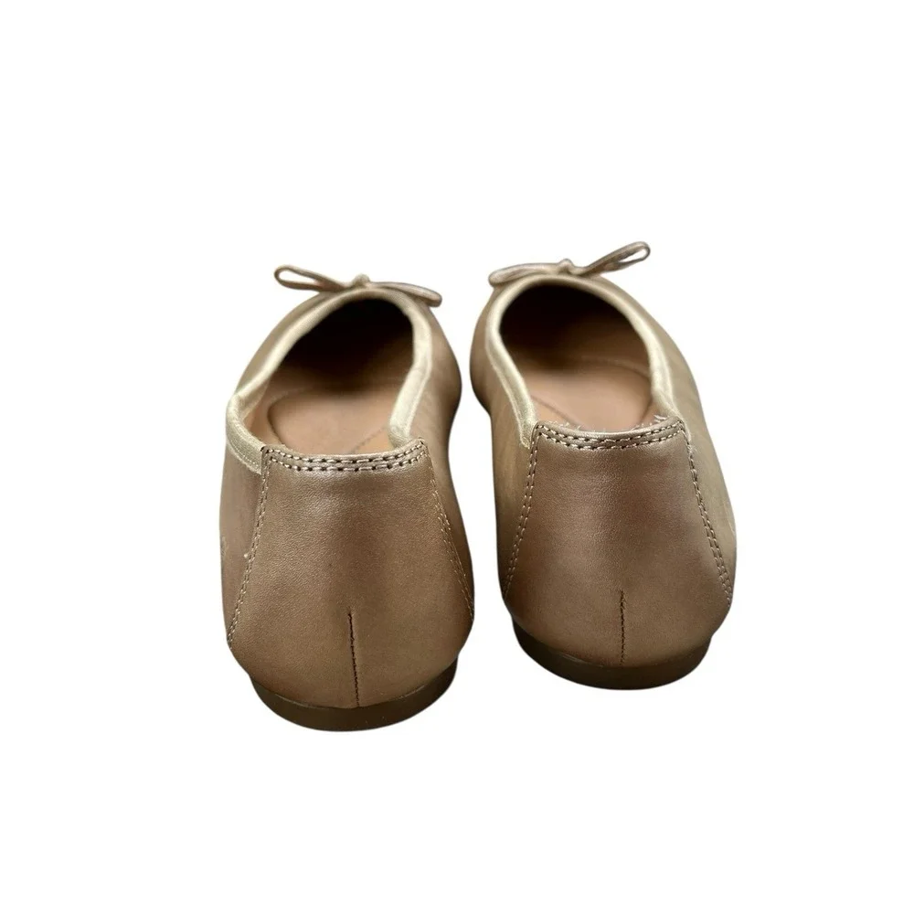 Born‎ Brin Gold Metallic Leather Ballet Flat, Size 7.5M